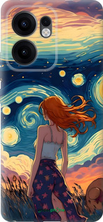 Силиконовый чехол Девушка Арт для Oppo Reno13 F 5G / Reno13 F 4G - 6325u-3955 изображение 