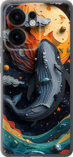 Силиконовый чехол Кит в космосе для Oppo Reno13 F 5G / Reno13 F 4G - 6328u-3955 изображение 