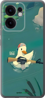 Силіконовий чехол Каченя з автоматом для Oppo Reno13 F 5G / Reno13 F 4G - 6356u-3955 изображение 