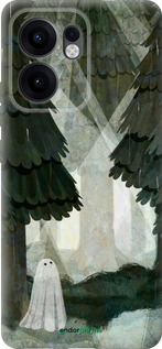 Силиконовый чехол С изображением соснового леса и привидения для Oppo Reno13 F 5G / Reno13 F 4G - 6420u-3955 изображение 