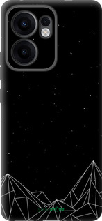 Силиконовый чехол Черно белые абстрактные горы для Oppo Reno13 F 5G / Reno13 F 4G - 6437u-3955 изображение 