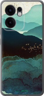 Силіконовий чехол Із зображенням гір Індіго для Oppo Reno13 F 5G / Reno13 F 4G - 6484u-3955 изображение 