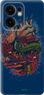 Силиконовый чехол Сердце моря для Oppo Reno13 F 5G / Reno13 F 4G - 6506u-3955 изображение 