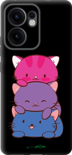 Силиконовый чехол Милые кошки для Oppo Reno13 F 5G / Reno13 F 4G - 6518u-3955 изображение 