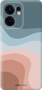 Силиконовый чехол С синими и розовыми волнами в стиле ретро для Oppo Reno13 F 5G / Reno13 F 4G - 6532u-3955 изображение 