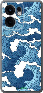 Силіконовий чехол Абстрактний малюнок морських хвиль для Oppo Reno13 F 5G / Reno13 F 4G - 6538u-3955 изображение 