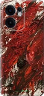 Силиконовый чехол Абстрактная композиция в красных тонах для Oppo Reno13 F 5G / Reno13 F 4G - 6541u-3955 изображение 