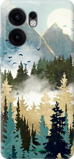 Силиконовый чехол С изображением лесного пейзажа для Oppo Reno13 F 5G / Reno13 F 4G - 6548u-3955 изображение 