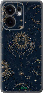 Силіконовий чехол Celestial Harmony: Sun & Moon Gold Mystic Pattern для Oppo Reno13 F 5G / Reno13 F 4G - 6778u-3955 изображение 