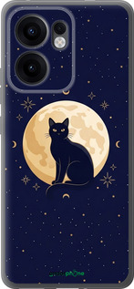 Силиконовый чехол Cute Cat Celestial/Witchy для Oppo Reno13 F 5G / Reno13 F 4G - 6787u-3955 изображение 