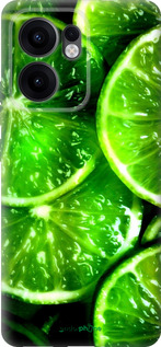 Силиконовый чехол Зелёные дольки лимона для Oppo Reno13 F 5G / Reno13 F 4G - 852u-3955 изображение 