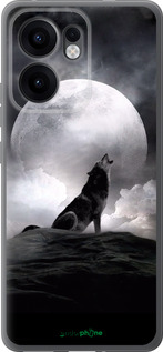 Силиконовый чехол Воющий волк для Oppo Reno13 F 5G / Reno13 F 4G - 934u-3955 изображение 