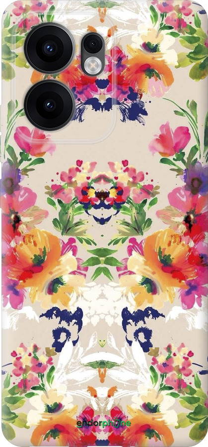 Силиконовый чехол Цветочный узор для Oppo Reno13 F 5G / Reno13 F 4G - 1083u-3955 изображение 