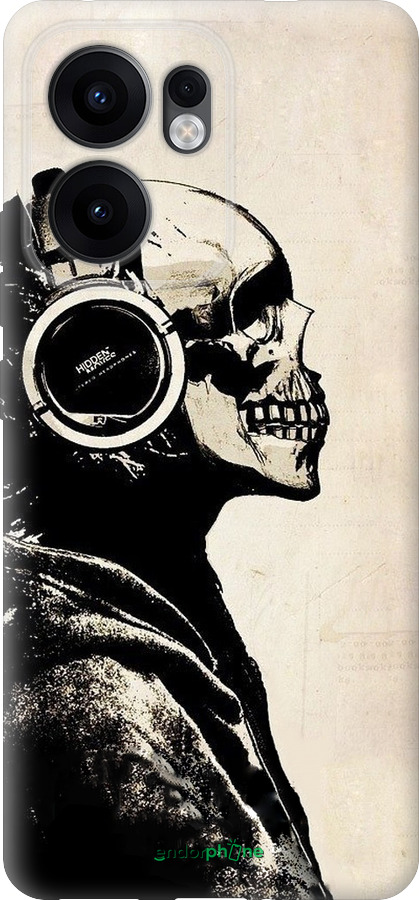 Силиконовый чехол Скелет-меломан v2 для Oppo Reno13 F 5G / Reno13 F 4G - 1200u-3955 изображение 