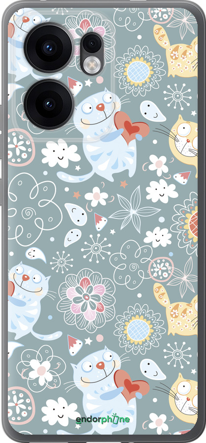 Силиконовый чехол Котята v3 для Oppo Reno13 F 5G / Reno13 F 4G - 1223u-3955 изображение 