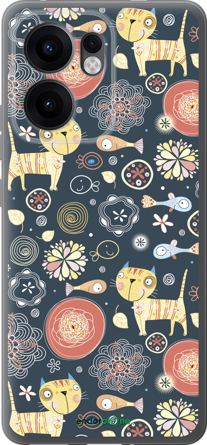 Силіконовий чехол Кошенята v4 для Oppo Reno13 F 5G / Reno13 F 4G - 1224u-3955 изображение 