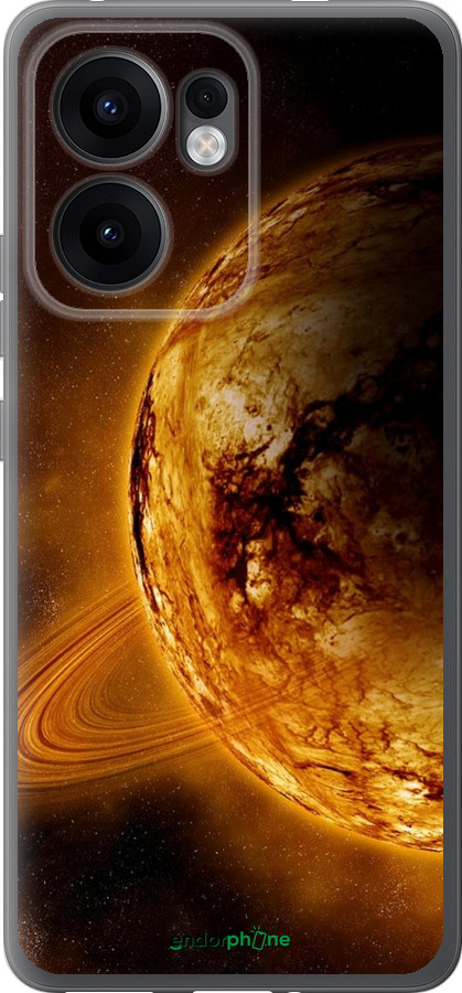 Силиконовый чехол Жёлтый Сатурн для Oppo Reno13 F 5G / Reno13 F 4G - 170u-3955 изображение 