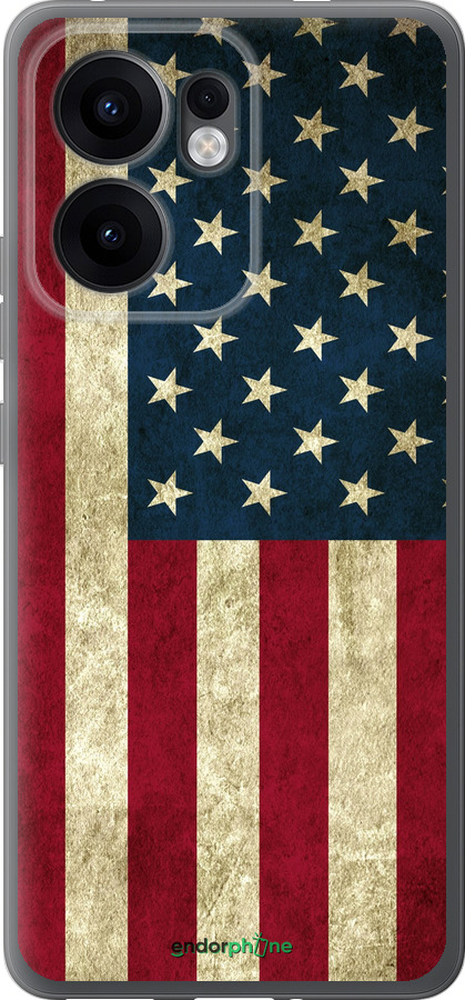 Силиконовый чехол Флаг США для Oppo Reno13 F 5G / Reno13 F 4G - 395u-3955 изображение 