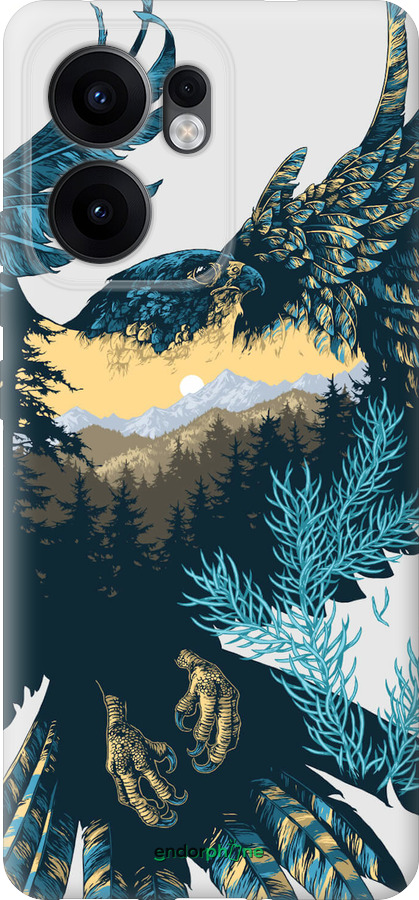 Силиконовый чехол Арт-орел на фоне природы для Oppo Reno13 F 5G / Reno13 F 4G - 3983u-3955 изображение 