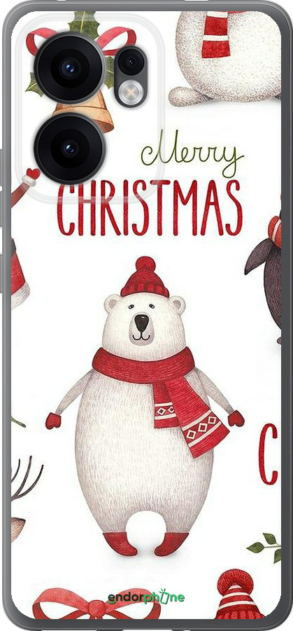 Силіконовий чехол Merry Christmas для Oppo Reno13 F 5G / Reno13 F 4G - 4106u-3955 изображение 