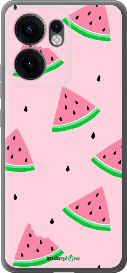 Силиконовый чехол Розовый арбуз для Oppo Reno13 F 5G / Reno13 F 4G - 4314u-3955 изображение 