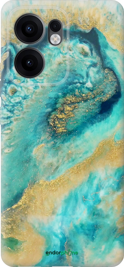 Силиконовый чехол Green marble для Oppo Reno13 F 5G / Reno13 F 4G - 4365u-3955 изображение 