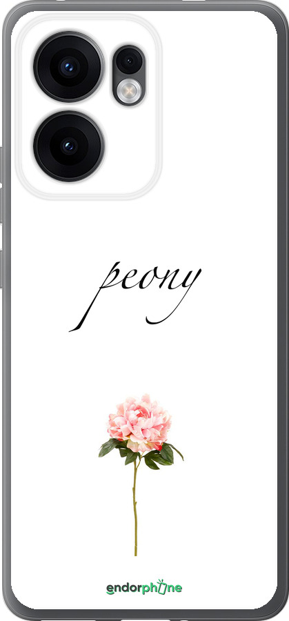 Силиконовый чехол Пион для Oppo Reno13 F 5G / Reno13 F 4G - 4366u-3955 изображение 