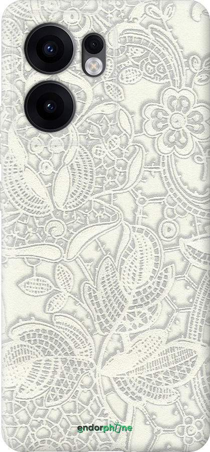 Силіконовий чехол Біле мереживо для Oppo Reno13 F 5G / Reno13 F 4G - 4383u-3955 изображение 