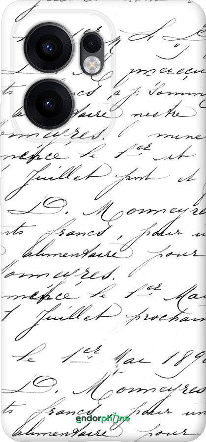 Силиконовый чехол Прописной шрифт для Oppo Reno13 F 5G / Reno13 F 4G - 4475u-3955 изображение 