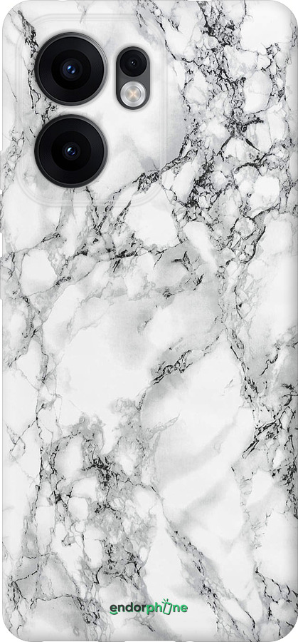 Силиконовый чехол Мрамор белый для Oppo Reno13 F 5G / Reno13 F 4G - 4480u-3955 изображение 
