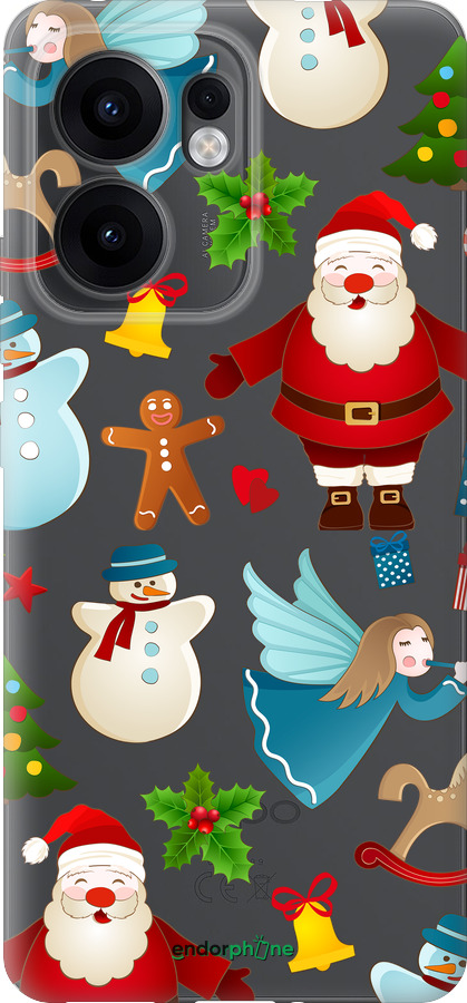 Силиконовый чехол Новогодний 1 для Oppo Reno13 F 5G / Reno13 F 4G - 4614u-3955 изображение 