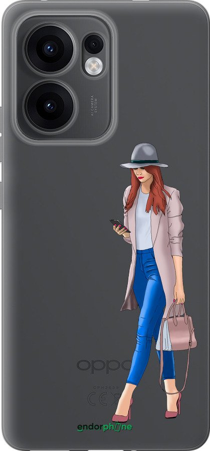 Силиконовый чехол Девушка 1 для Oppo Reno13 F 5G / Reno13 F 4G - 4751u-3955 изображение 