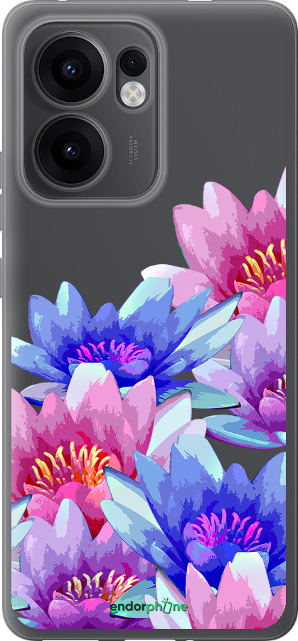 Силиконовый чехол Лотос для Oppo Reno13 F 5G / Reno13 F 4G - 4862u-3955 изображение 