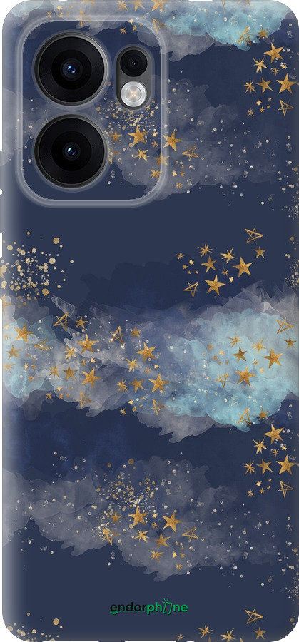 Силиконовый чехол Ночь золотые звезды для Oppo Reno13 F 5G / Reno13 F 4G - 5421u-3955 изображение 