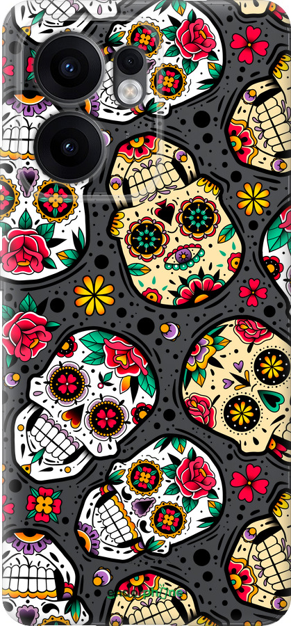 Силиконовый чехол Черепа для Oppo Reno13 F 5G / Reno13 F 4G - 5471u-3955 изображение 