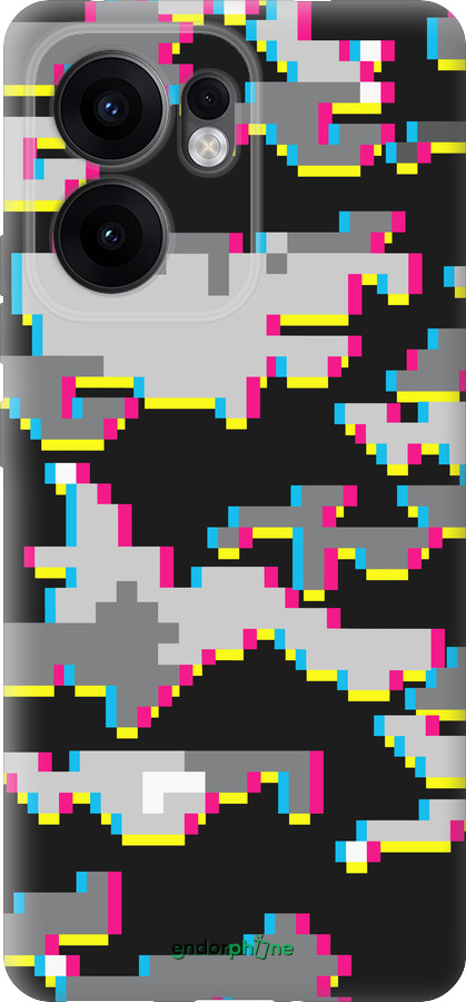 Силиконовый чехол Пиксельный камуфляж для Oppo Reno13 F 5G / Reno13 F 4G - 5481u-3955 изображение 