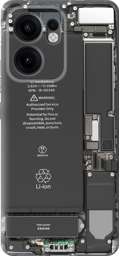 Силиконовый чехол Детали смартфона для Oppo Reno13 F 5G / Reno13 F 4G - 5487u-3955 изображение 