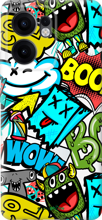 Силіконовий чехол Стікери v4 для Oppo Reno13 F 5G / Reno13 F 4G - 5508u-3955 изображение 