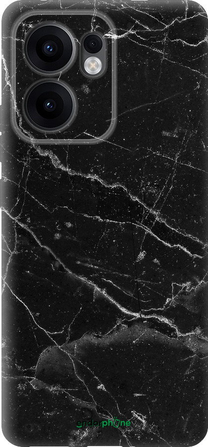 Силиконовый чехол Черный мрамор v2 для Oppo Reno13 F 5G / Reno13 F 4G - 5568u-3955 изображение 