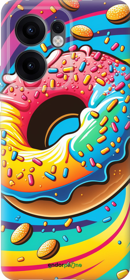 Силиконовый чехол Пончик радуга для Oppo Reno13 F 5G / Reno13 F 4G - 5584u-3955 изображение 