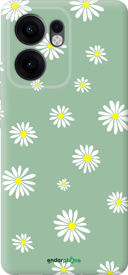 Силиконовый чехол Ромашки v4 для Oppo Reno13 F 5G / Reno13 F 4G - 5603u-3955 изображение 