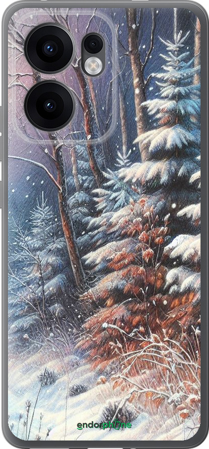 Силиконовый чехол Зимний пейзаж для Oppo Reno13 F 5G / Reno13 F 4G - 5814u-3955 изображение 