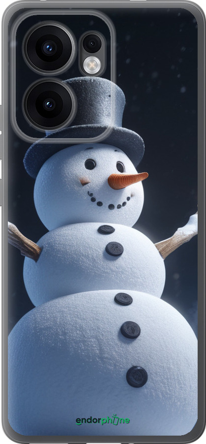 Силиконовый чехол Снеговик для Oppo Reno13 F 5G / Reno13 F 4G - 5826u-3955 изображение 
