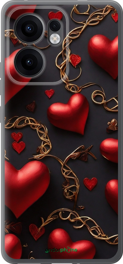 Силіконовий чехол Сердечки для Oppo Reno13 F 5G / Reno13 F 4G - 5831u-3955 изображение 