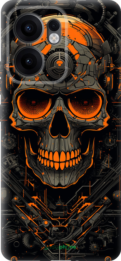 Силиконовый чехол Череп для Oppo Reno13 F 5G / Reno13 F 4G - 5952u-3955 изображение 