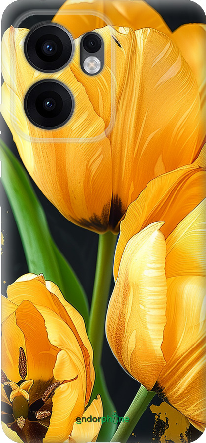 Силиконовый чехол Желтые тюльпаны для Oppo Reno13 F 5G / Reno13 F 4G - 5991u-3955 изображение 