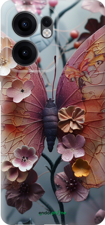 Силиконовый чехол Fairy Butterfly для Oppo Reno13 F 5G / Reno13 F 4G - 6048u-3955 изображение 