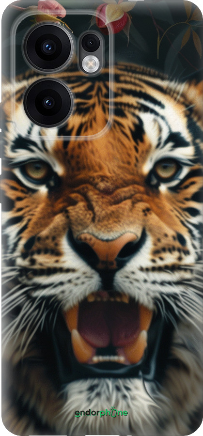 Силиконовый чехол Тигровое величие для Oppo Reno13 F 5G / Reno13 F 4G - 6080u-3955 изображение 