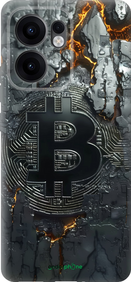 Силиконовый чехол Раскаленный биткойн для Oppo Reno13 F 5G / Reno13 F 4G - 6091u-3955 изображение 