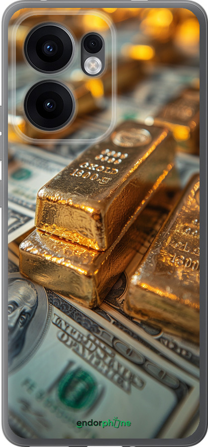 Силіконовий чехол Злитки та долари для Oppo Reno13 F 5G / Reno13 F 4G - 6105u-3955 изображение 